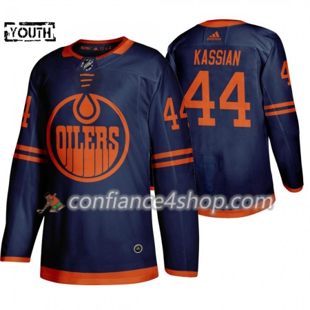 Adidas Maillot de Hockey Edmonton Oilers Zack Kassian 44 Adidas 2019-20 Bleu Authentic - Enfant